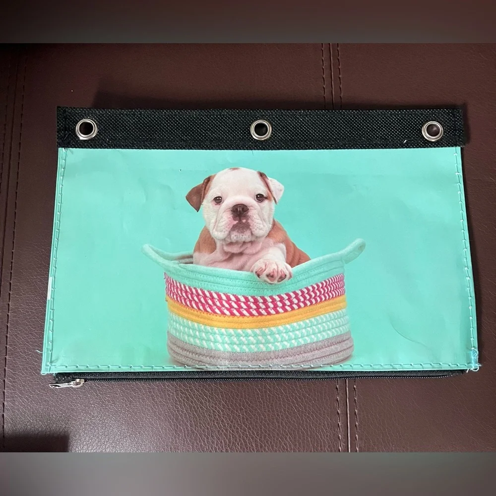 Colorful Dog-Themed Pencil Pouches